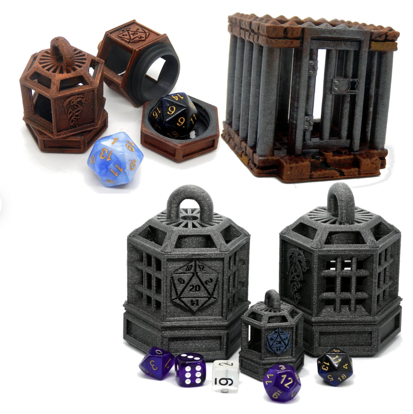 Cube prison with a variety of different sizes and types. 