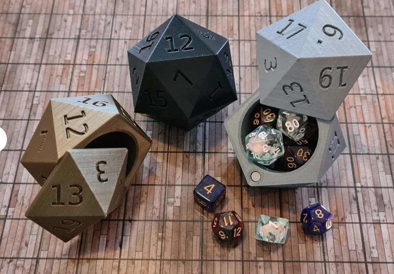 D20 Storage Box that can hold many different dice and D&D related items. 