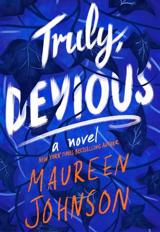 A graphic of the cover of Truly Devious by Maureen Johnson