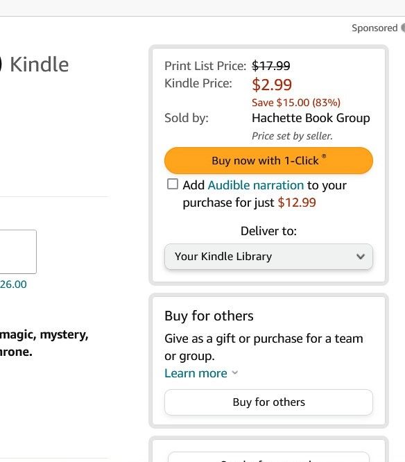 my screenshot of Amazon showing an 83% discount on a book