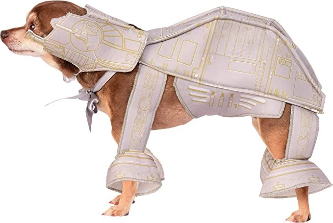a photo of a chihuahua wearing an AT-AT costume