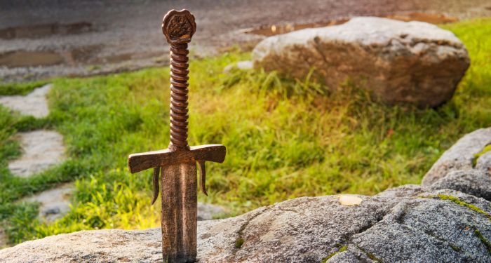 image of a sword in a stone