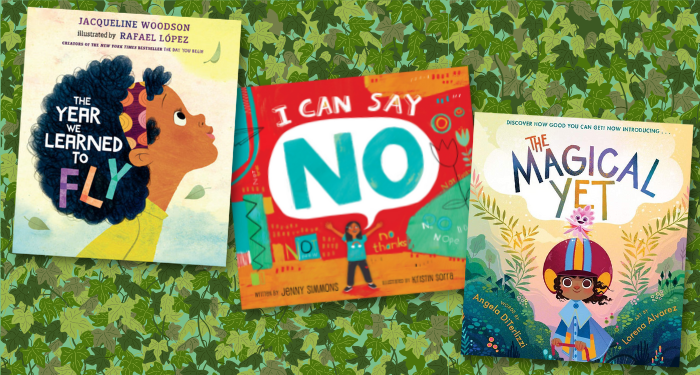 a collage of the covers of three of the social emotional learning books listed