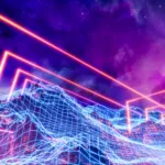 an image of an abstract virtual reality landscape