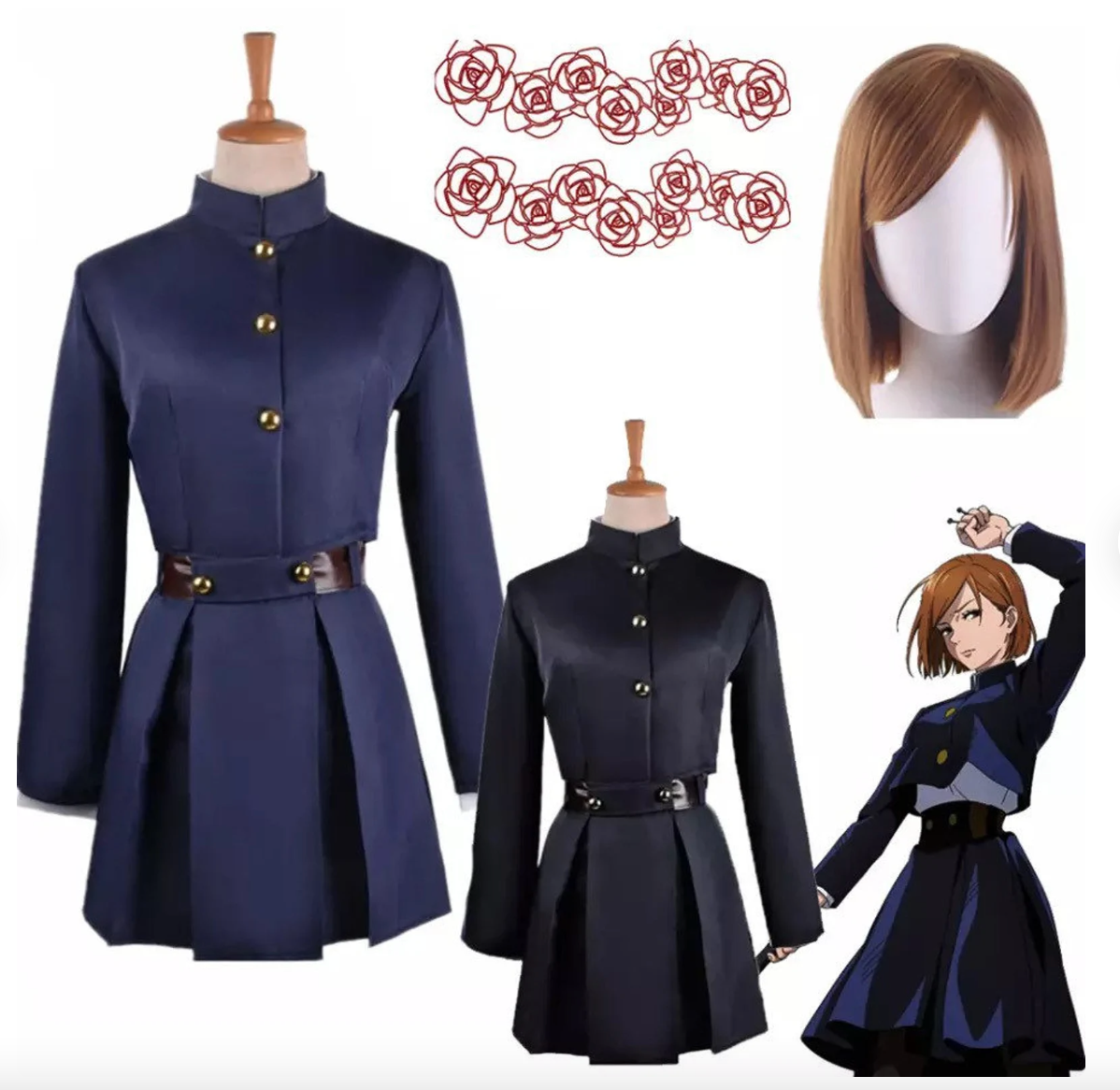 Nobara Full Set Costume Cosplay Including Wig