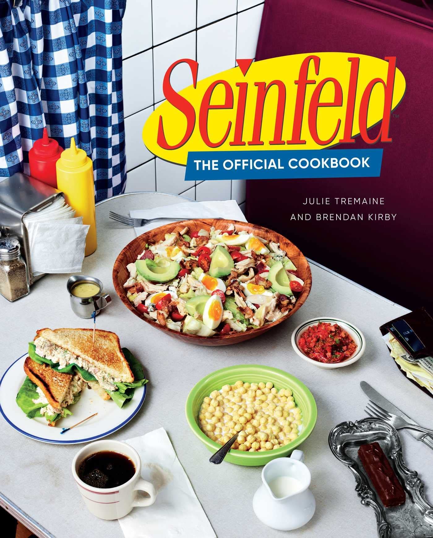 Book cover of SEINFELD: THE OFFICIAL COOKBOOK by Julie Tremaine and Brendan Kirby