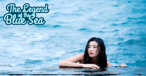 The Legend of the Blue Sea poster with mermaid coming out of ocean