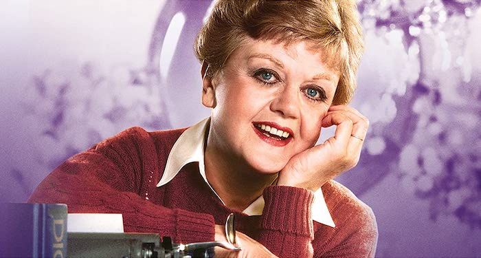 a cropped cover of Murder She Wrote boxed set showing a photo of Angela Lansbury