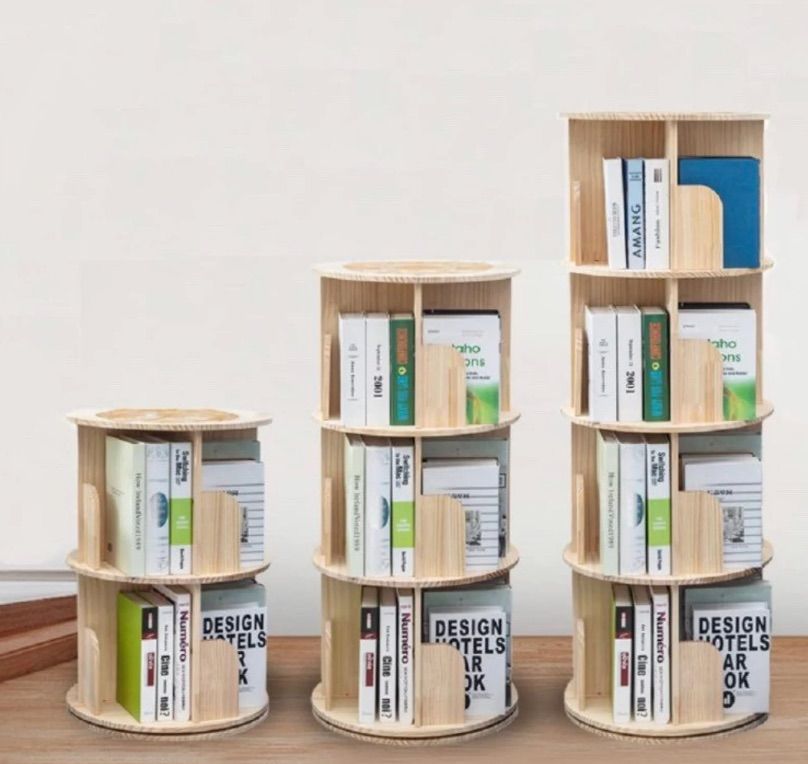 Image of rotating bookshelves