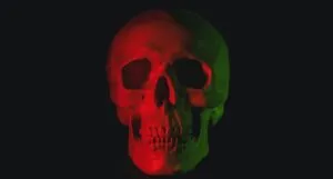 skull black background