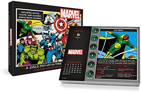 the cover of the Marvel History 2023 Desk Calendar