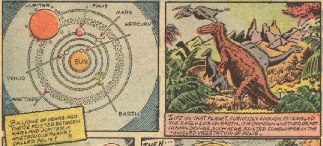 A "history" of the planet Polis, which once orbited between Mars and Jupiter and harbored life similar to what was once on Earth.