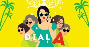 the cropped audiobook cover of Dial A for Aunties