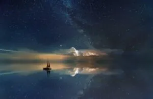 ship sailing with a sky background