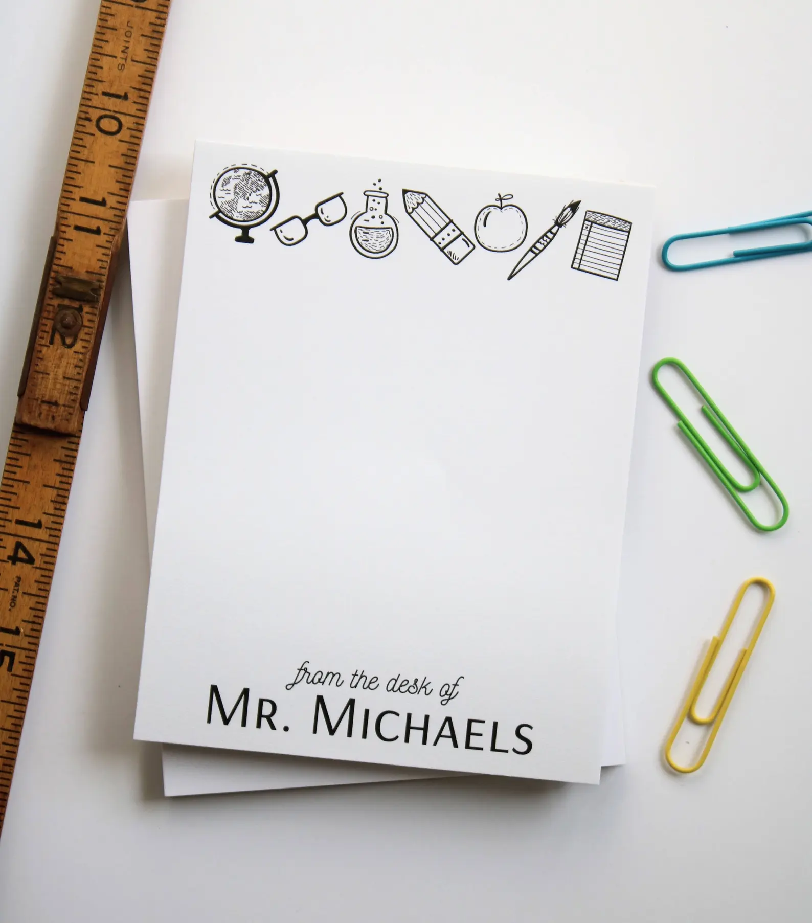 picture of personalized teacher notepad gift