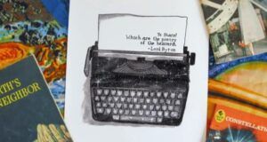 bookish typewriter art