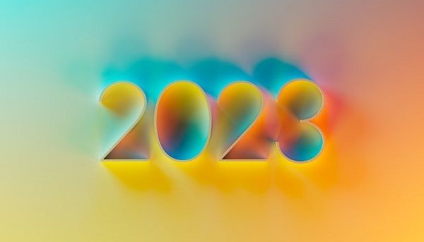 A colorful image of "2023"