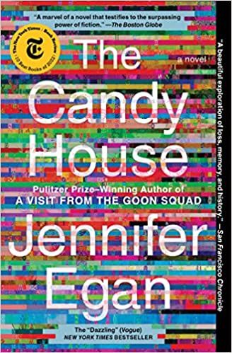 The Candy House cover, made up of blocks of different colors