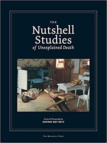 cover of The Nutshell Studies of Unexplained Death by Corinne May Botz; photo of one of the dioramas used in the book
