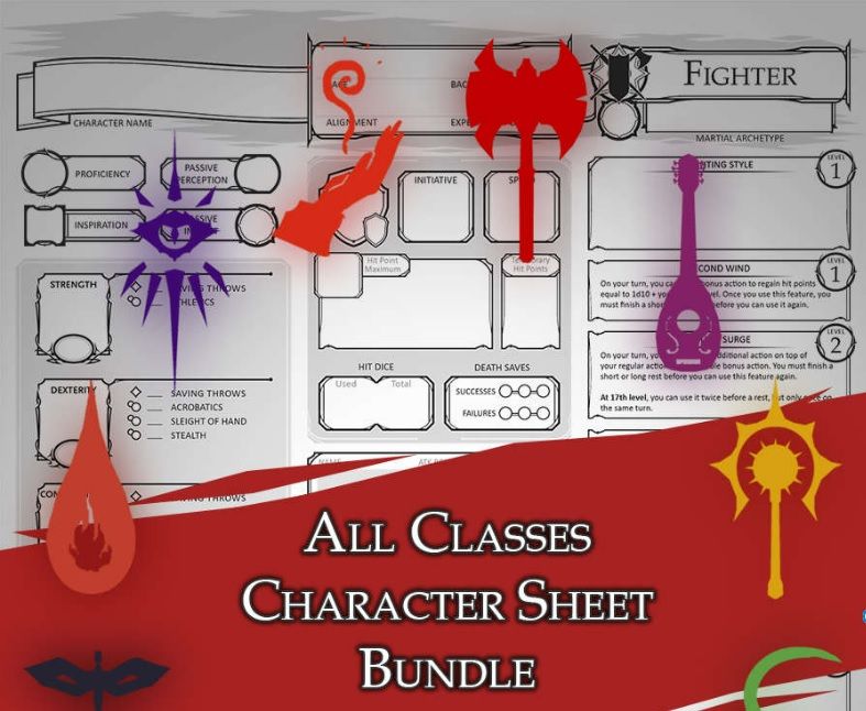 D&D Class Character Sheet