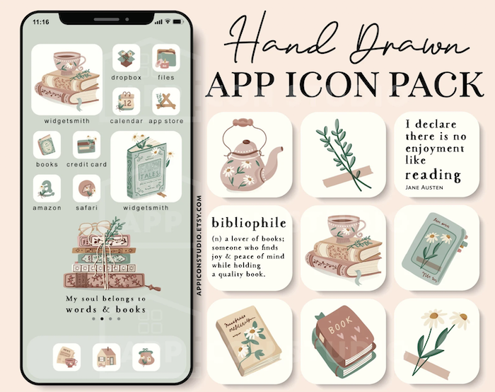 bookish app icon pack