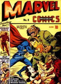 Cover of Marvel Mystery Comics No.8 (1940) by Carl Burgos and Bill Everett