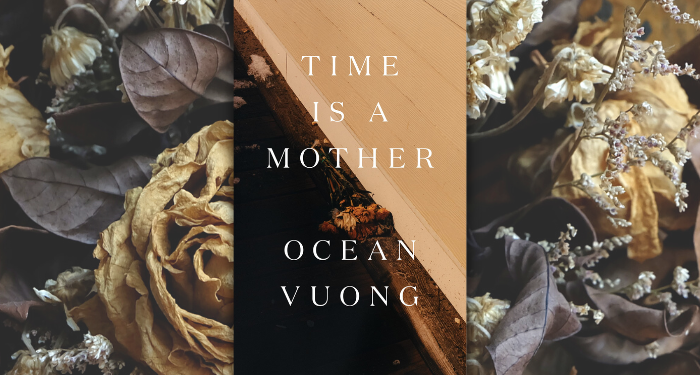 the cover of Time is a Mother against a dried flower background
