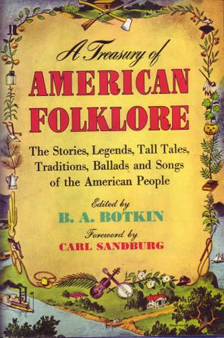 book cover of a treasury of American Folklore