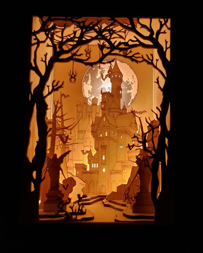 Book nook of Dracula's caslte