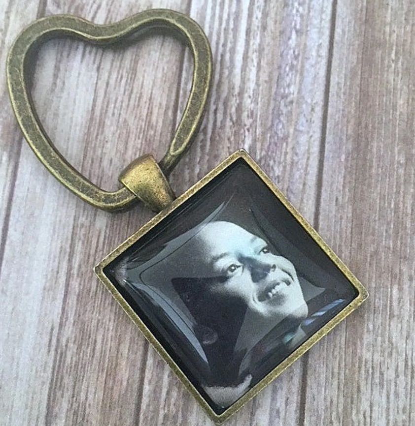 Vintage style Nikki Geovanni keychain