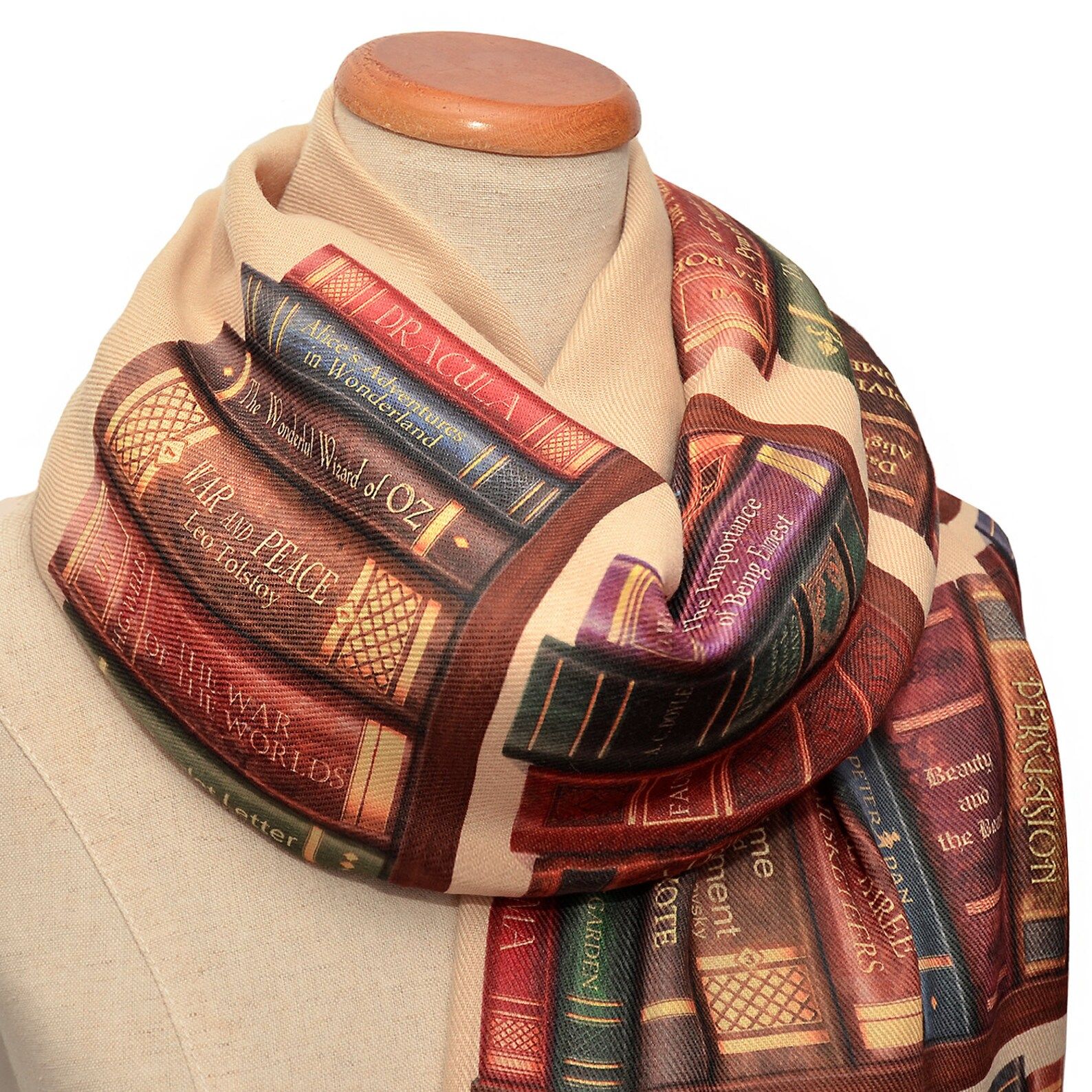 Picture of scarf with book shelves
