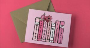 pink bookish valentine
