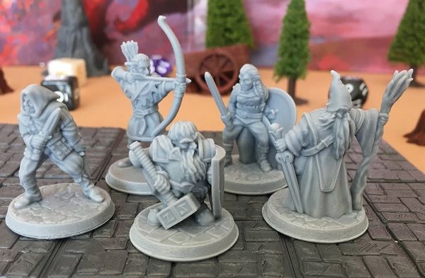 Image of Adventuring Party D&D Miniatures from DungeonHero on Etsy