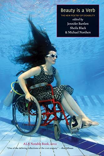 a graphic of the cover of Beauty is a Verb: The New Poetry of Disability edited by Sheila Black, Jennifer Bartlett, and Michael Northen 
