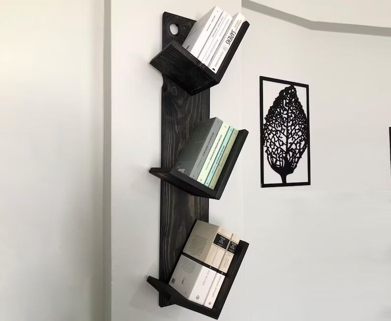 Handcrafted floating bookshelf