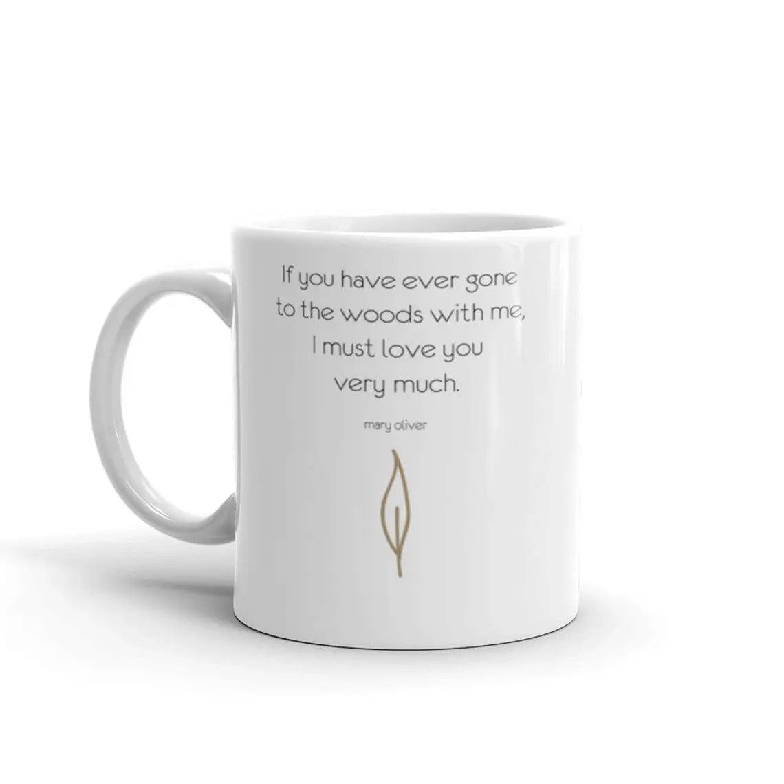 image of Mary Oliver poem mug