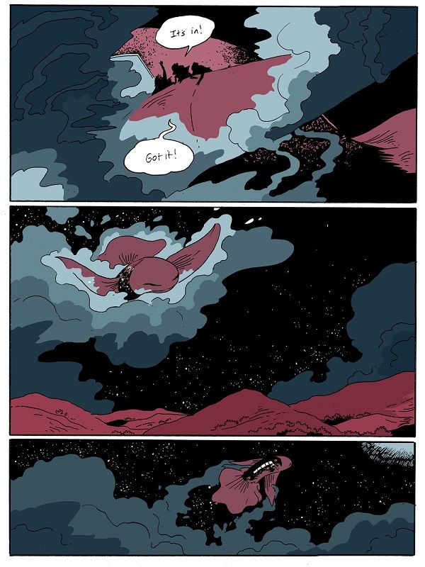 Frames from On a Sunbeam by Tillie Walden (Ch.20)