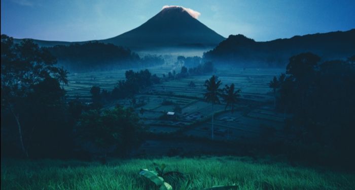 pretty blue and green landscape