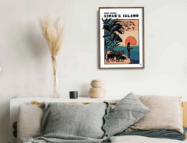 Image of Circe's Island Aeaea print by Fran Haslam Designs on Etsy