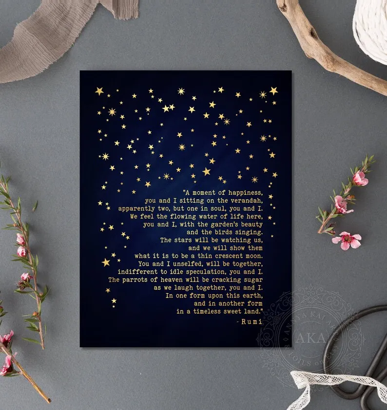 Rumi Poetry Print