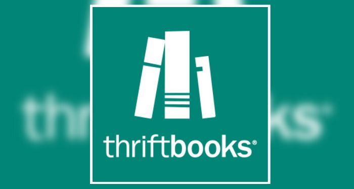 ThriftBooks logo over a teal background