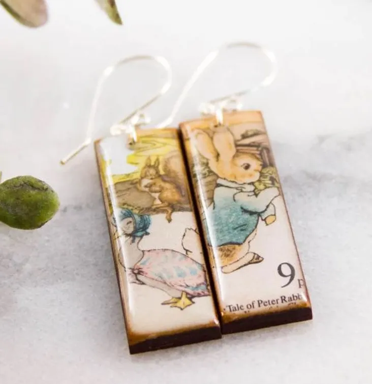 Vintage Peter Rabbit earrings