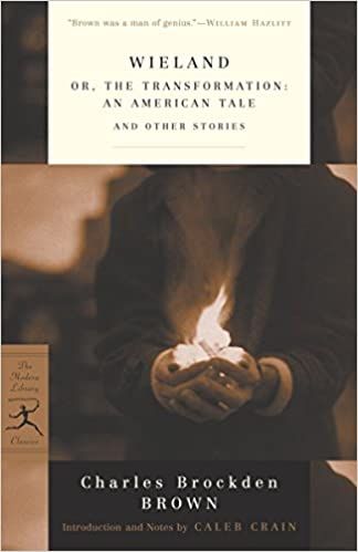 cover of Wieland: or, The Transformation: An American Tale by Charles Brockden Brown; photo of a man holding fire in his hands