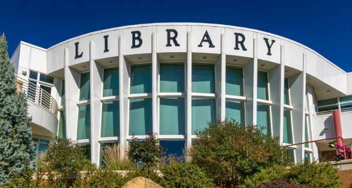 Image of the outside of a public library