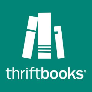 ThriftBooks logo over a teal background 