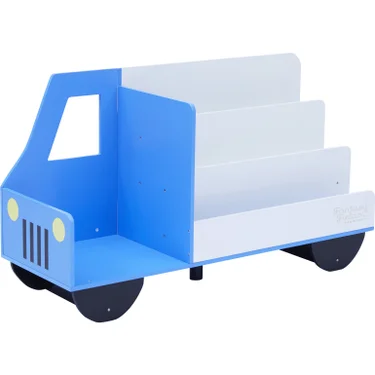 Blue truck-shaped shelf