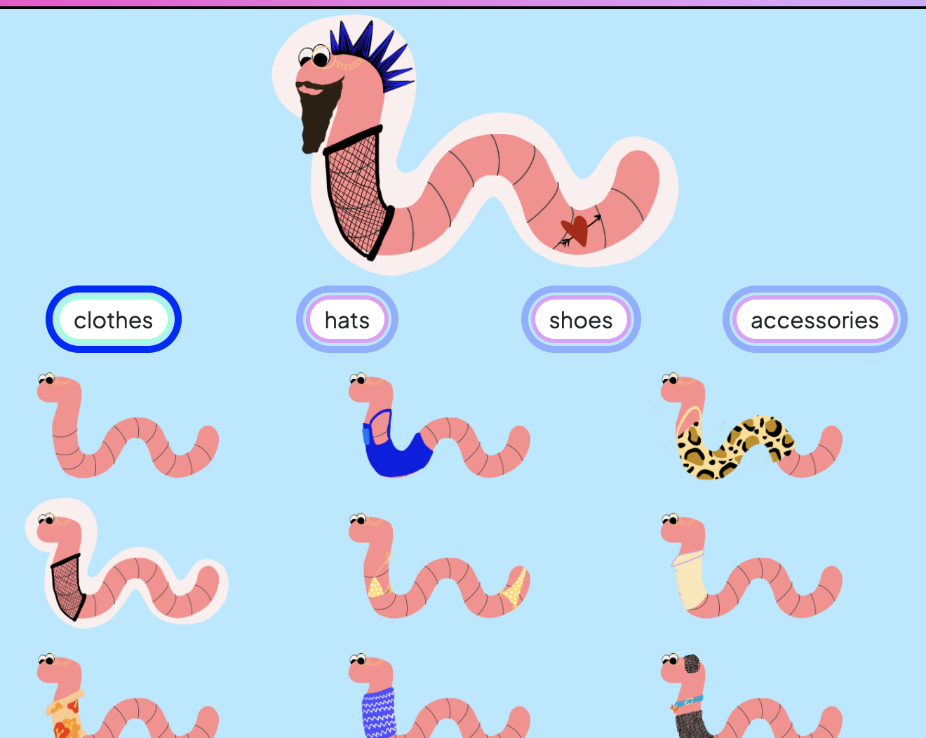 image of Bookworm Reads worm outfitting