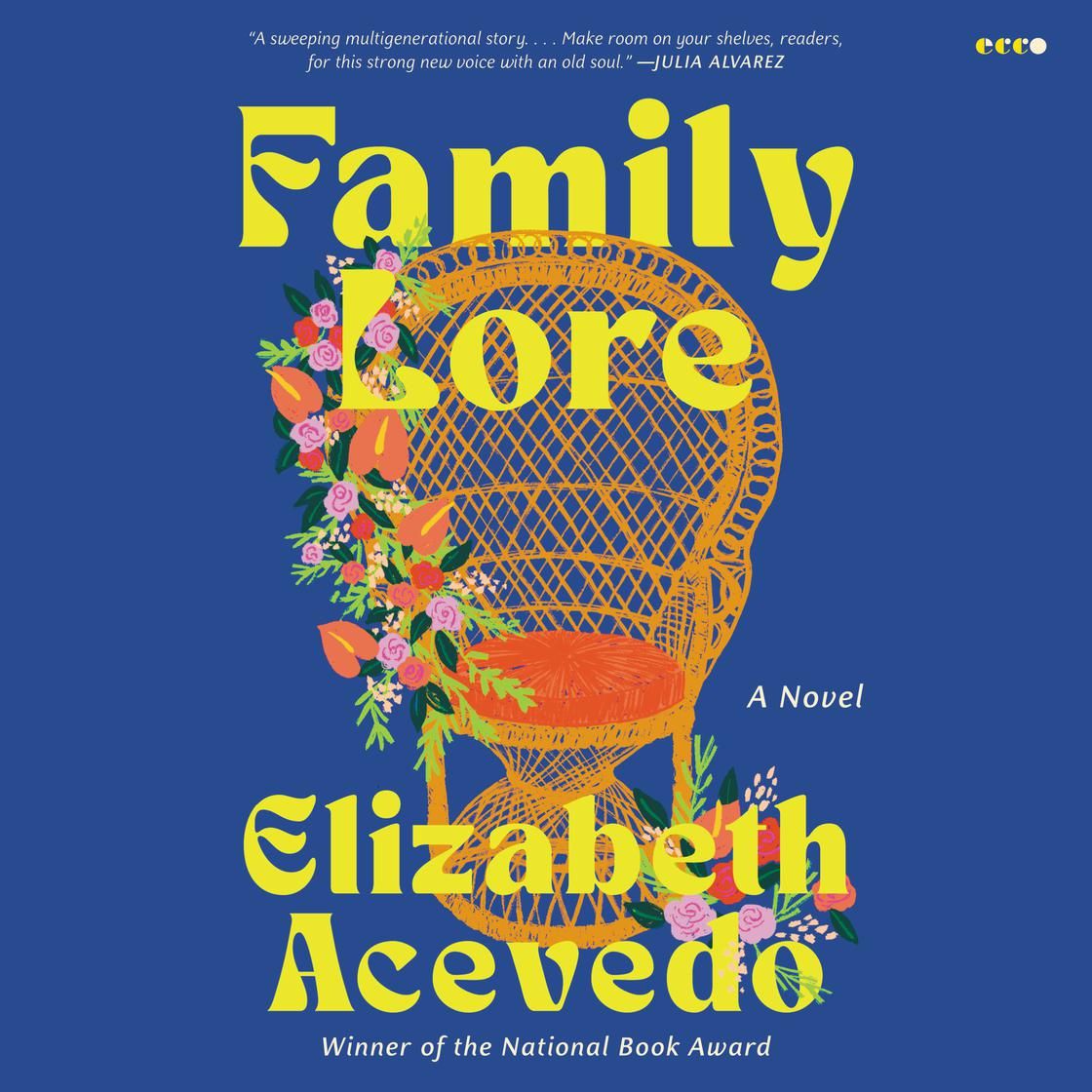 a graphic of the cover of Family Lore by Elizabeth Acevedo