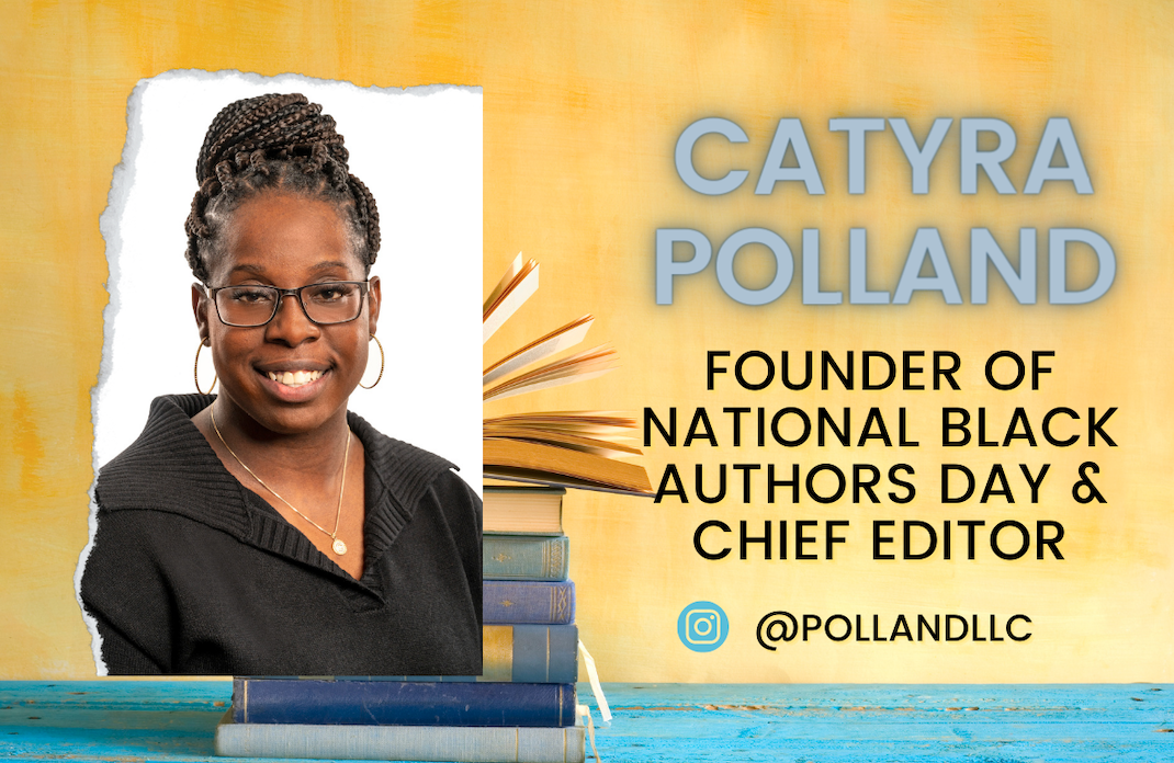 A National Black Authors Day promo image featuring CaTyra Polland
