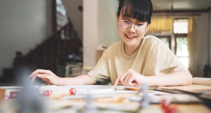 image of a young person playing d&d